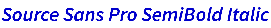 Source Sans Pro SemiBold Italic الخط